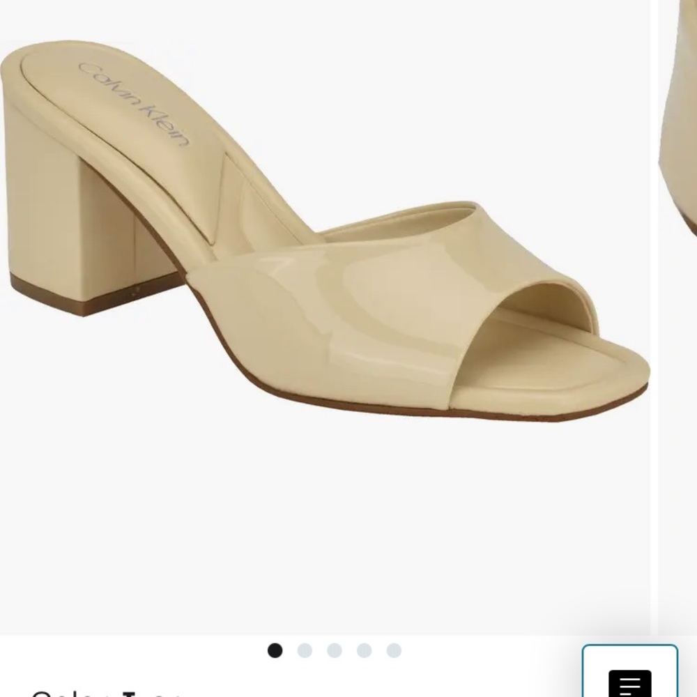 Calvin Klein 6.5 Toven Ivory Slide Sandal